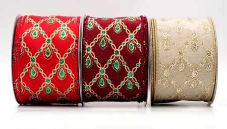 Luxe Diamant Goutte Métallique Ruban Fil_KF9690 (4)